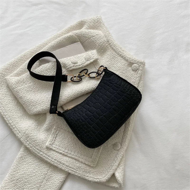 Luxuriöse Damen-Tasche im Halbmond-Design – leichte, elegante PU Tote für Alltag
