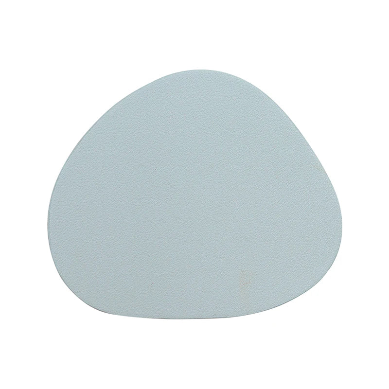 Set aus runden Tischsets und Untersetzern aus Kunstleder hitzebeständig