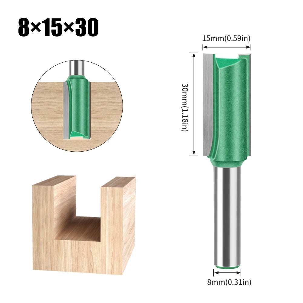Wolfram Hartmetall Router Bit mit Doppel-Flöte für Holz in verschiedenen Größen