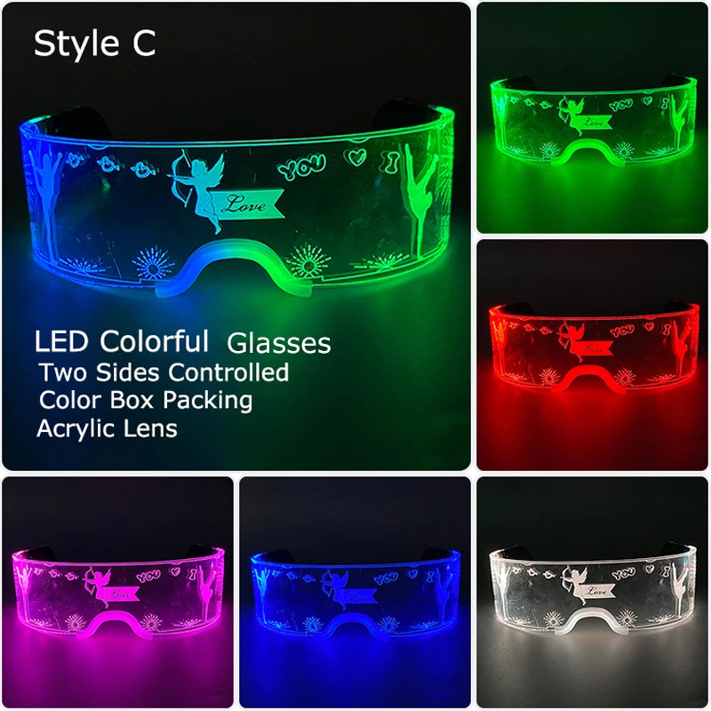 Leuchtende LED Brille mit Farbwechsel für unvergessliche Partys