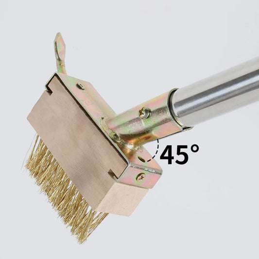 Manuelle Gartenreinigungsbürste mit Stahlborsten für Unkraut und Moos