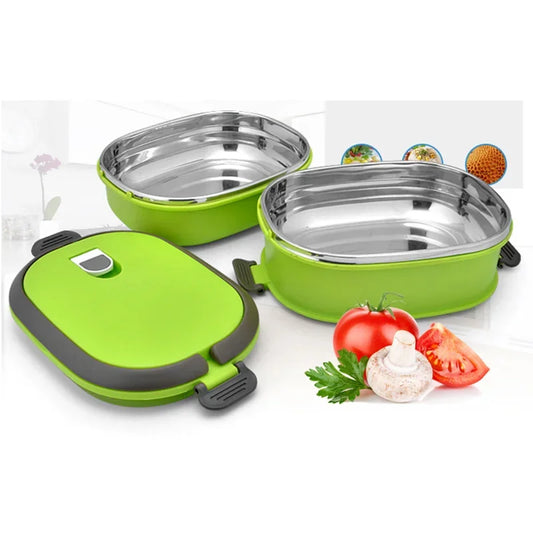 Tragbare Lunch Bento Box mit Klappgriff und Edelstahl-Liner, auslaufsicher