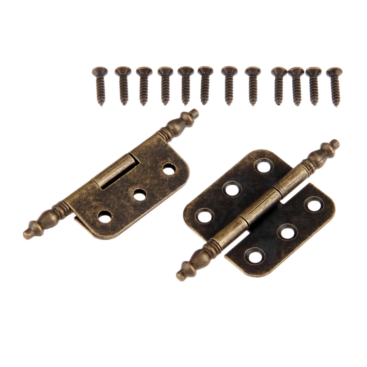 Antike Bronze Scharniere für Vintage Möbel Projekte, 4 Stück