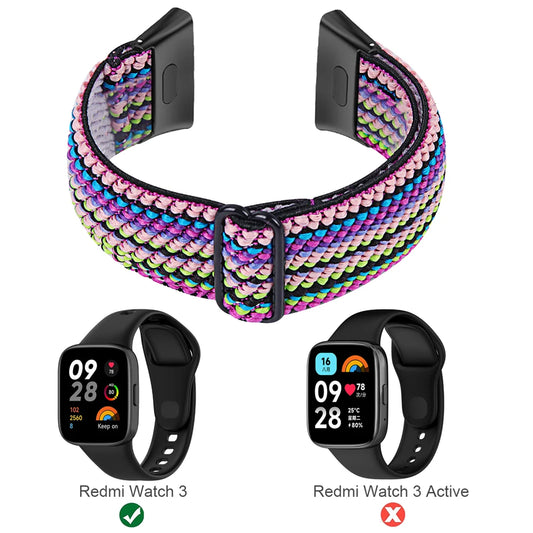 Elastisches Nylon Sportarmband Ersatz kompatibel mit Redmi Watch 3