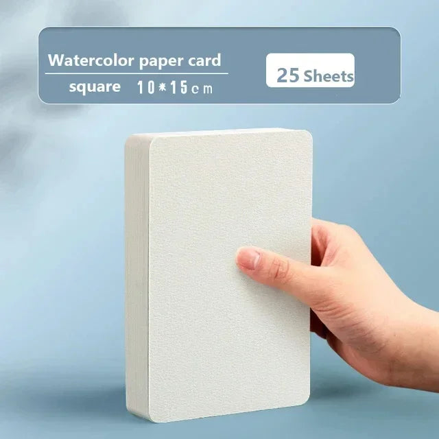 Profi-Aquarellpapier 300g/m², 25 Blatt rund - quadratisch – perfekt für Künstler