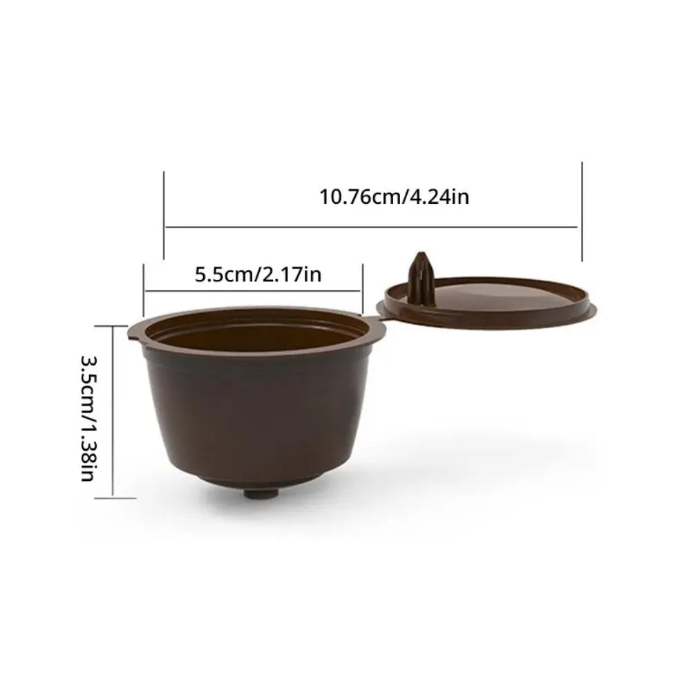 6x Wiederverwendbare Kaffee Kapseln Nachfüllbar Kapsel Filter Tasse Set