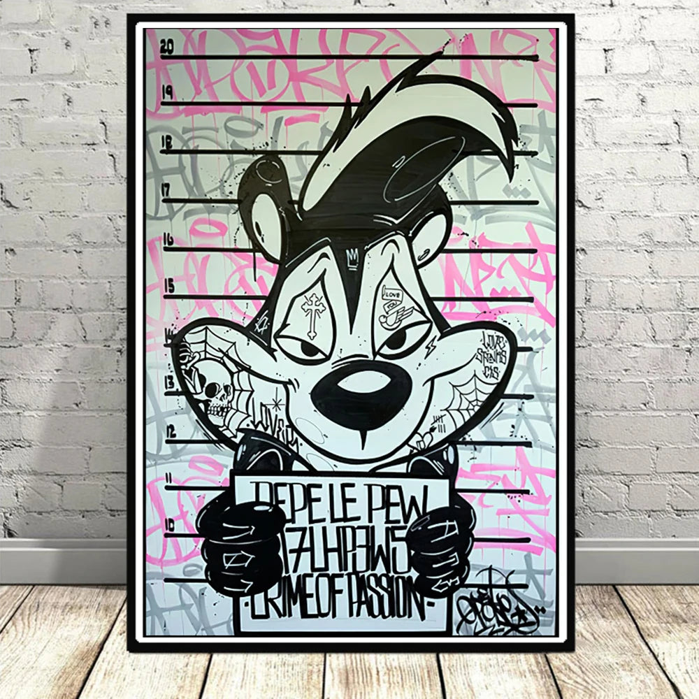 Disney Cartoon Leinwand Poster Mickey Mouse Donald Duck Wandbild