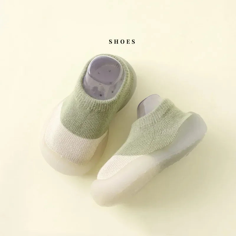 Baby Socken Schuhe mit Weicher Gummisohle für Erste Schritte Unisex