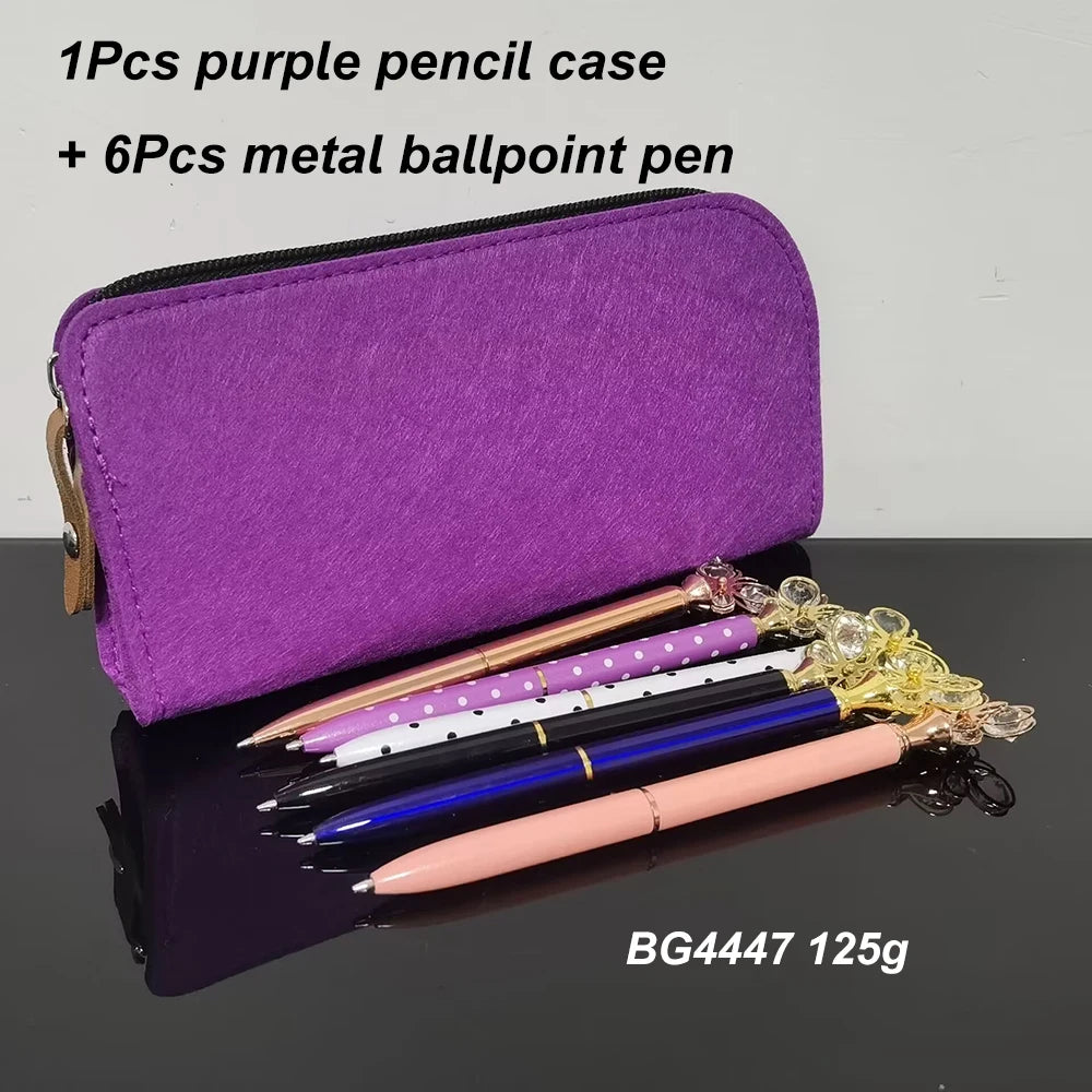 Filz Feder mäppchen 19,5 cm Schüler Stift Tasche Büro Lagerung