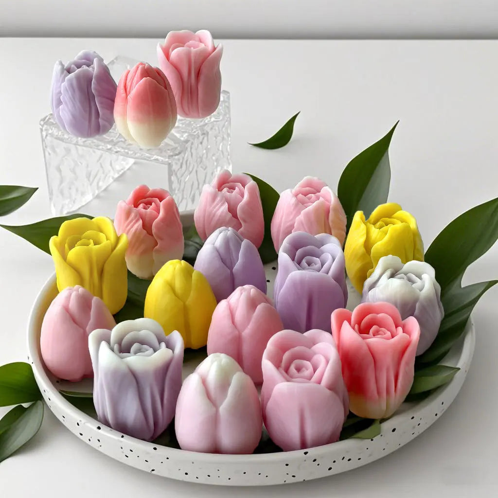 DIY Tulpen Silikonform für Duftkerzen Schokolade Kekse und Harz