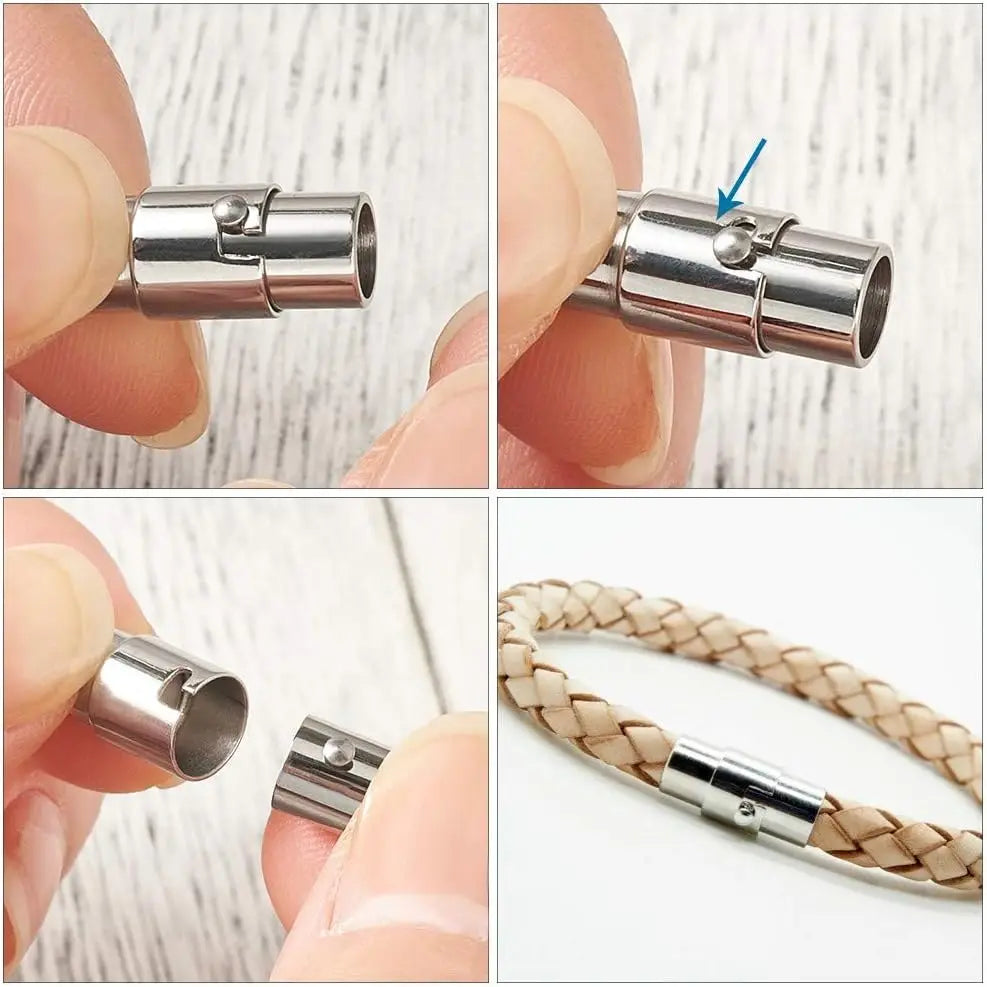 5 Stück magnetische Verschlüsse für Lederarmband Kordel-Endkappen-Yabubest - Home & More