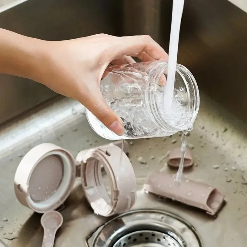 Glas Gewürzbox mit Löffel & Deckel – Sauber, Durchsichtig, Varianten