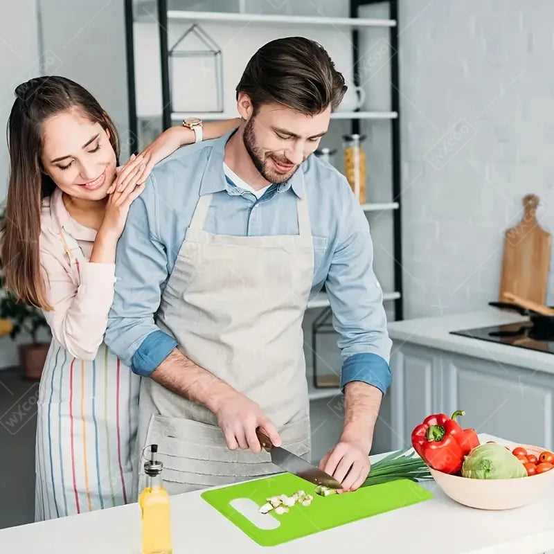 Flexibles Küchenschneidebrett aus Kunststoff rutschfest für Fleisch Gemüse