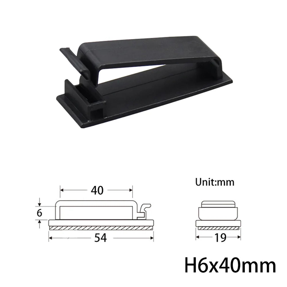10er Set Kabel Organizer Clips für sauberen Desktop: Maus, Kopfhörer, USB