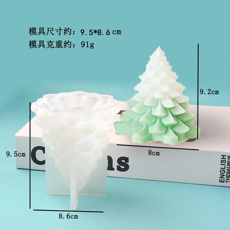 3D Weihnachtsbaum Silikonform für kreative DIY Kerzen und Dekorationen