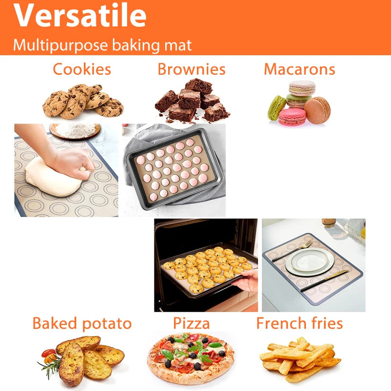 Wiederverwendbare dünne Silikon Backmatte 04 mm antihaftbeschichtet