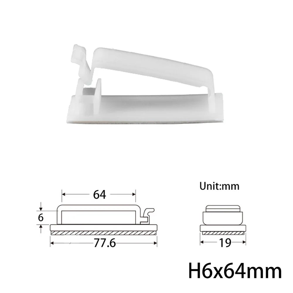 10er Set Kabel Organizer Clips für sauberen Desktop: Maus, Kopfhörer, USB
