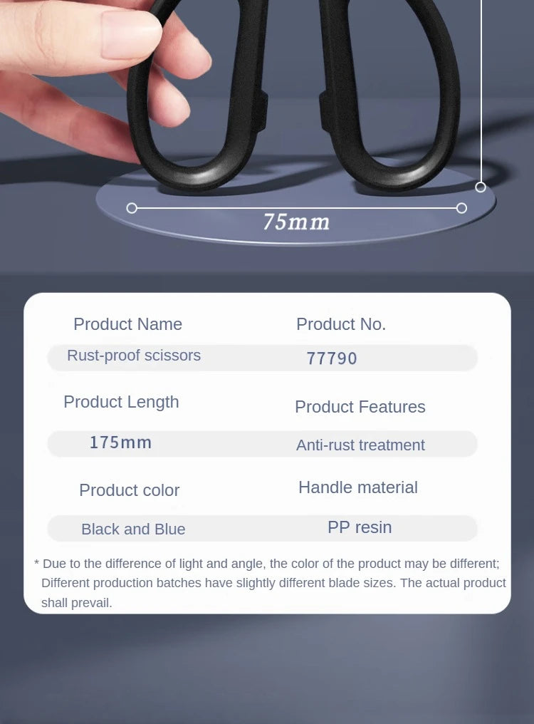 Vielseitige Edelstahl Schere für Büro, Haushalt und Hobby, schwarz