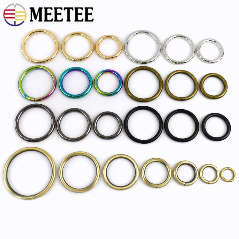 5/10 Stück Metall O-Ring Schnallen 12-50 mm für Taschen Gürtel DIY