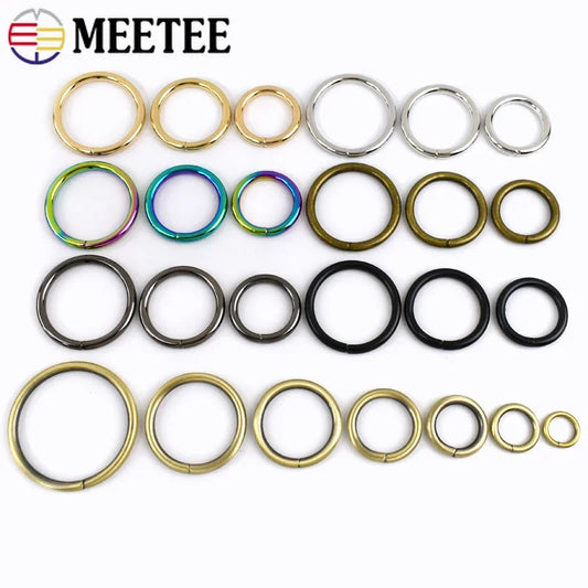5/10 Stück Metall O-Ring Schnallen 12-50 mm für Taschen Gürtel DIY