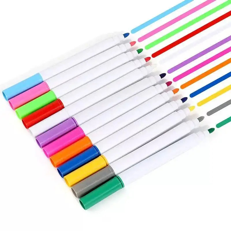 12er Set bunte Flüssigkreide - staubfrei und löschbar für Tafeln-Yabubest - Home & More