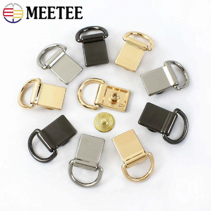 Metall D-Ring Schnallen Set mit Schrauben für Taschen Gurte DIY 4/10/20 Stück