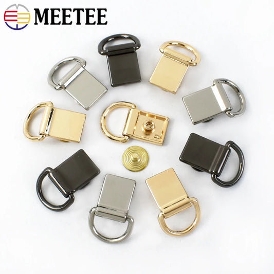 Metall D-Ring Schnallen Set mit Schrauben für Taschen Gurte DIY 4/10/20 Stück