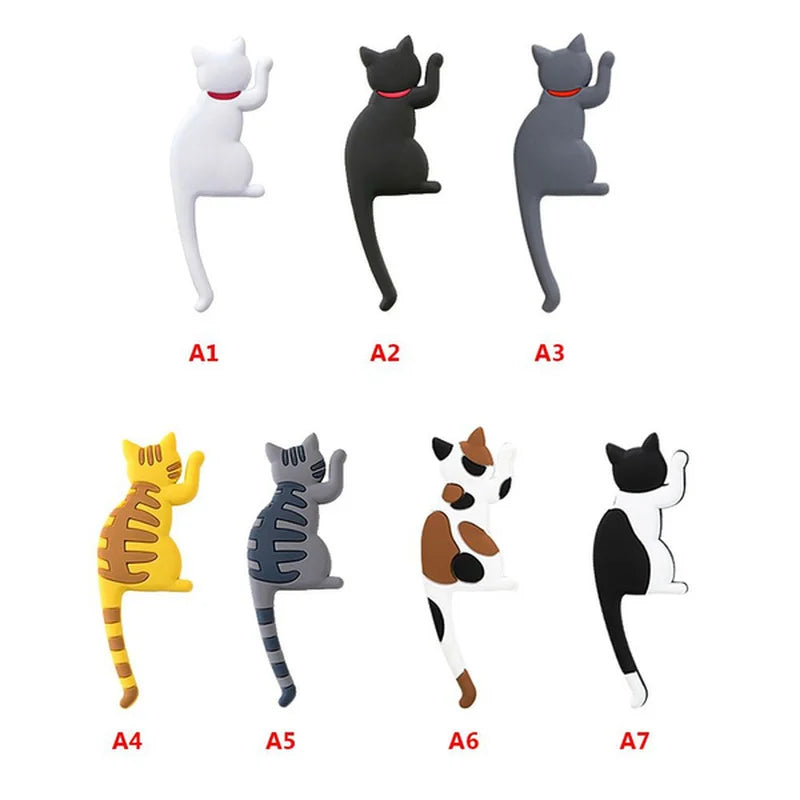 Flexible Katzen Haken mit Magnet für Küche Kühlschrank und Büro