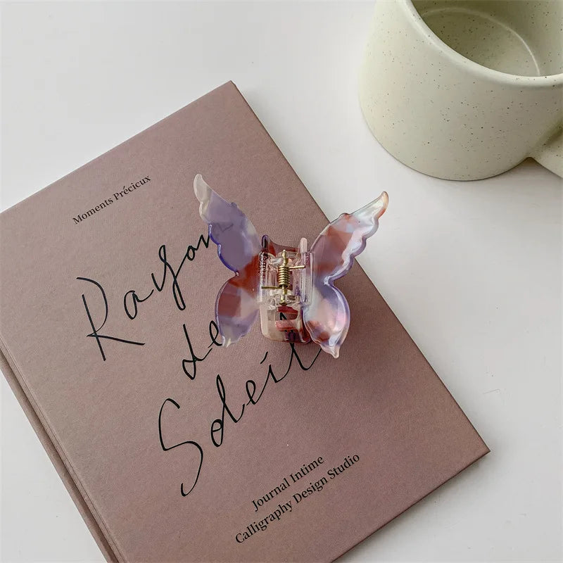 Vintage Acetat Haarspange Schmetterling – Trendiger Haarschmuck