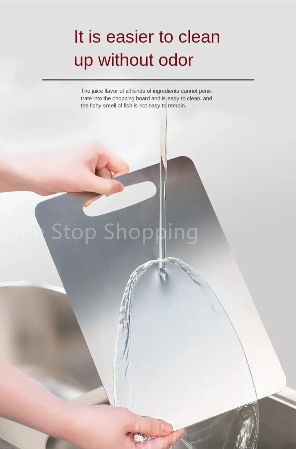 Edelstahl Schneidebrett Set mit mehreren Größen und leicht zu reinigen