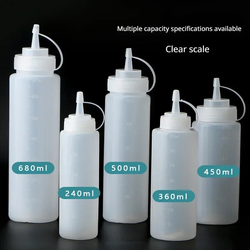 Auslaufsichere Squeeze Flasche für Ketchup Öl Sauce 250-680ml