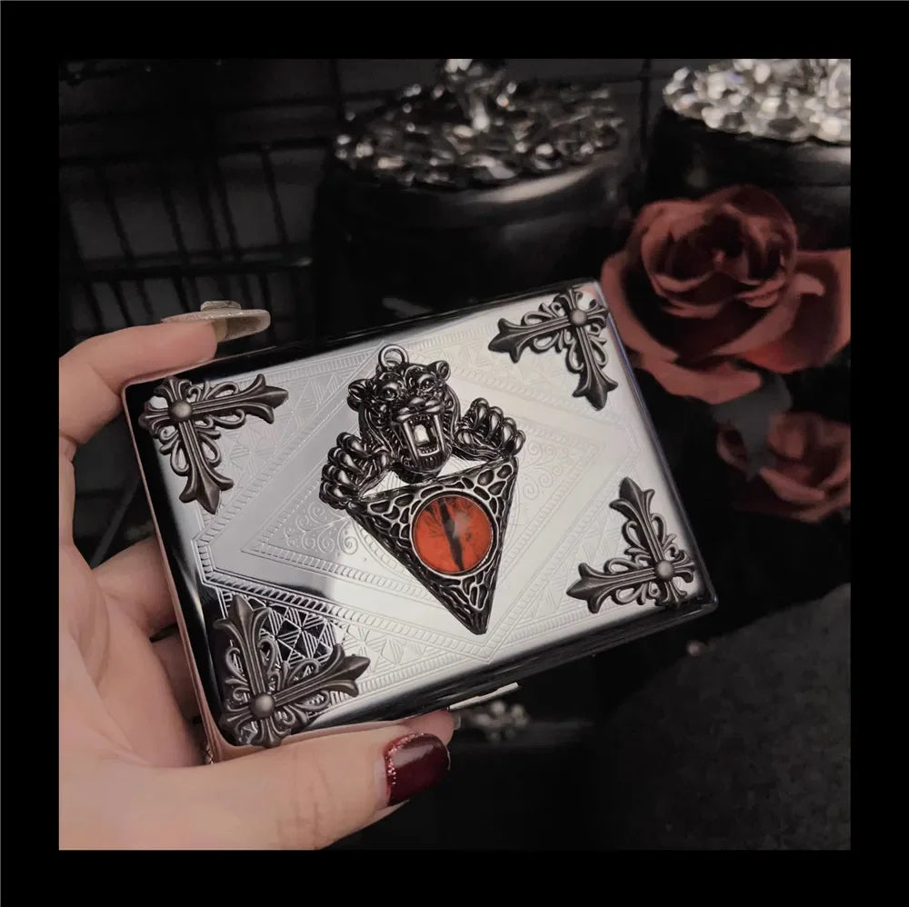 Robustes Metall Zigarettenetui für 20 Zigaretten mit Spiegeltechnik