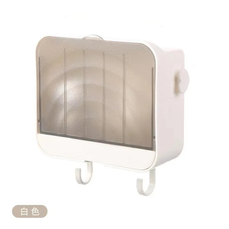 Wandmontage Seifenhalter Abflussabdeckung mit Haken in Grau Weiß Grün