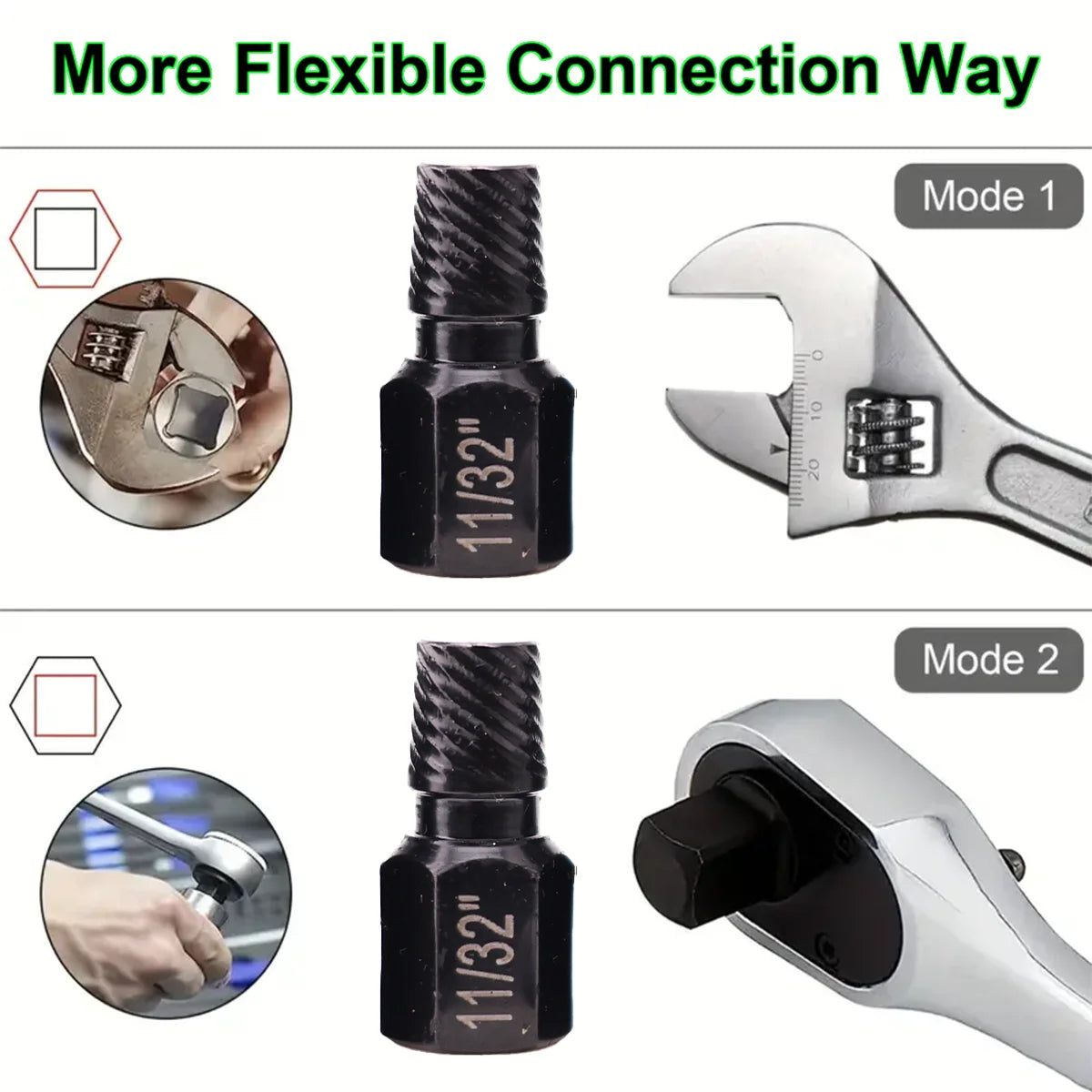 10-teiliges Multi-Spline-Schraubenausdreher-Set mit Sechskantschaft-Yabubest - Home & More