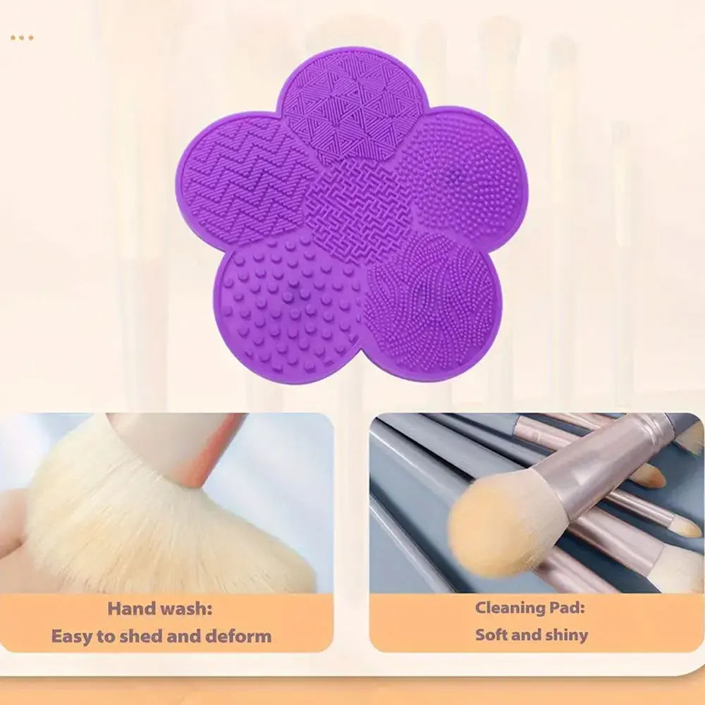 Silikon Reinigungsmatte für Make up Pinsel Blumenform mit Saugnapf-Yabubest - Home & More