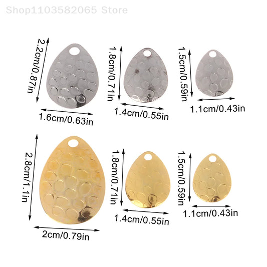 20 Metall Angeln Spinner Klingen Wassertropfenform 5.5g für Harte Köder