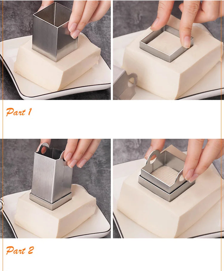 Edelstahl Tofu Presse und Cutter für einfache Zubereitung