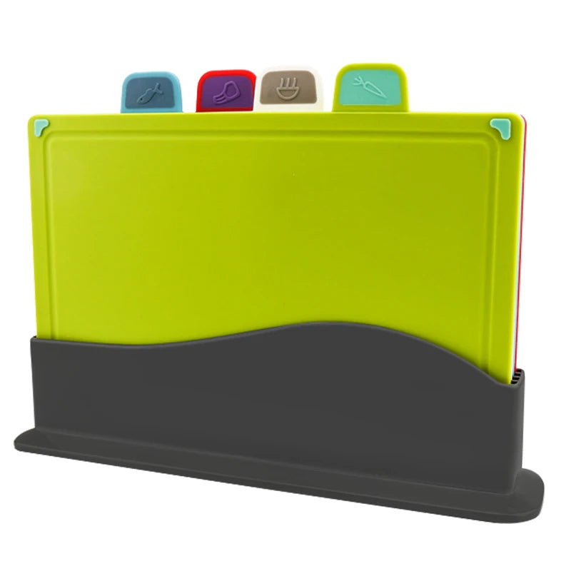 Anti Bakterielle Kunststoff Schneidebretter mit Halter Set spülmaschinenfest