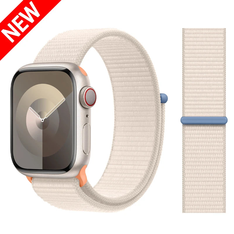 Nylon Schlaufenarmband für Apple Watch alle Serien und Größen