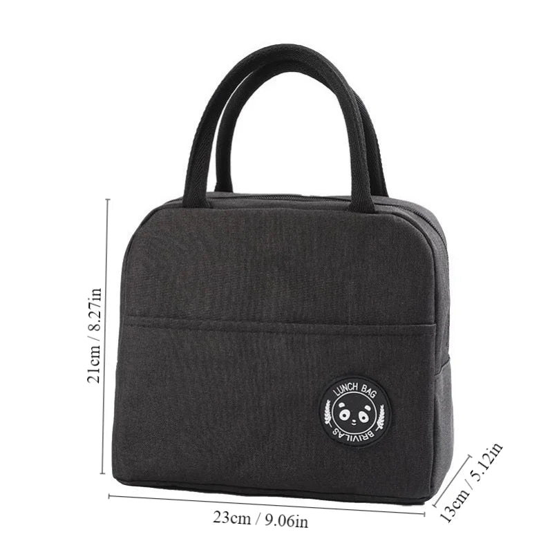 Praktische isolierte Lunchtasche mit Aluminiumfolie, mehrere Fächer, 23x21x13 cm