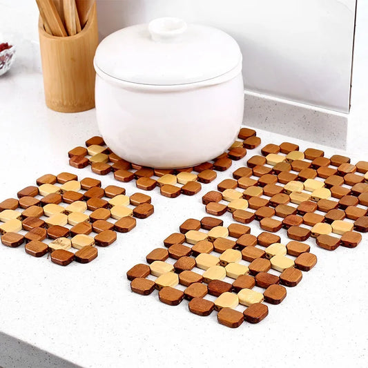 Umweltfreundliche Bambus Tischmatte Hitzeschutz für Küche und Esstisch