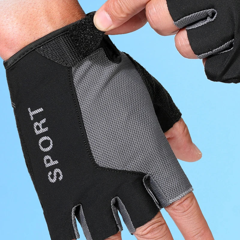 Atmungsaktive Halbfinger Radfahren Handschuhe für Damen und Herren Sport