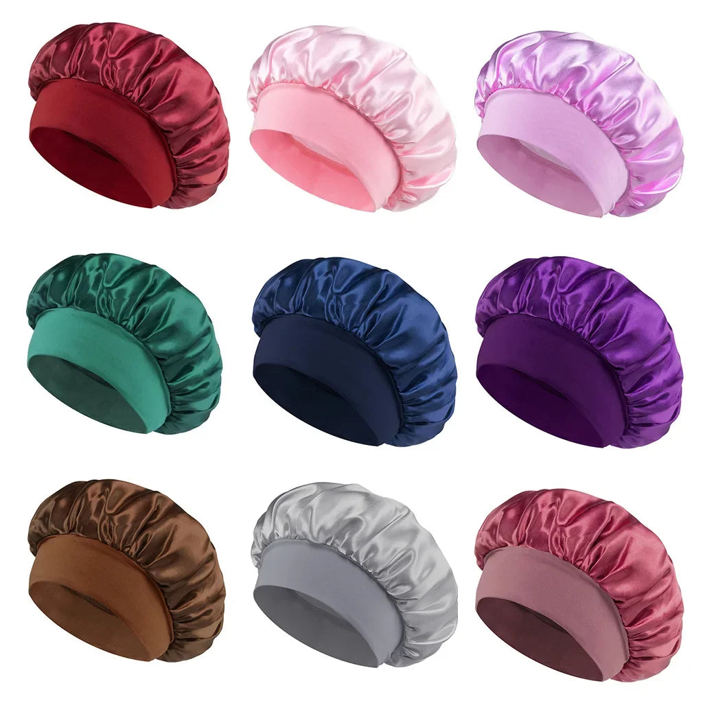 Elegante Satin-Haube für Damen – sanfter Haarsschutz - Komfort allzeit