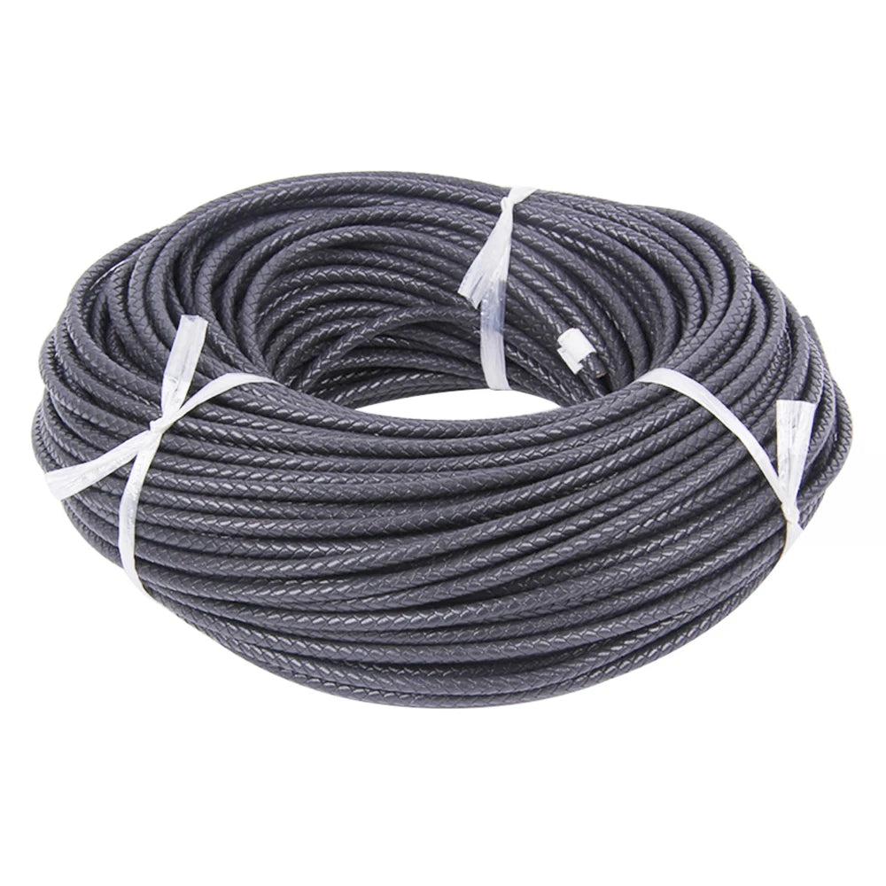 Buntes geflochtenes Echtleder-Armband, 2 Meter, 3-6 mm-Yabubest - Home & More