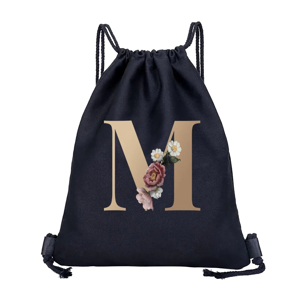 Leichter Kordelzug Rucksack aus Canvas 40x35 cm für Sport - Reisen