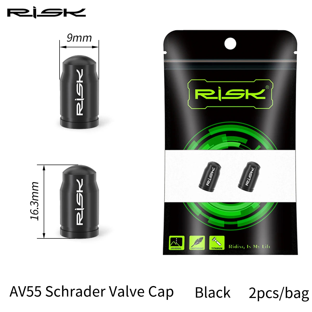 Titan Fahrrad Ventil Kappen Wasserdicht Staubdicht MTB Rennrad FV AV Schutz Zubehör