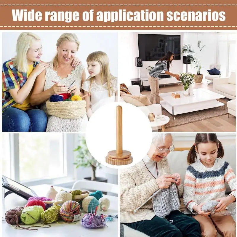 Holz Garn Ball Halter rotierendes Werkzeug Rack für Häkeln Stricken