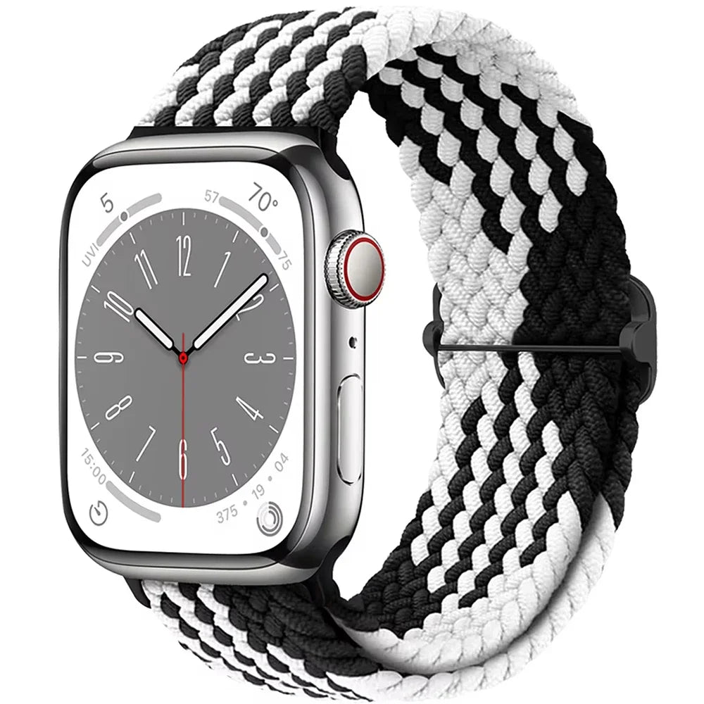 Geflochtenes Solo Loop Nylonarmband für Apple Watch Ultra und Serie