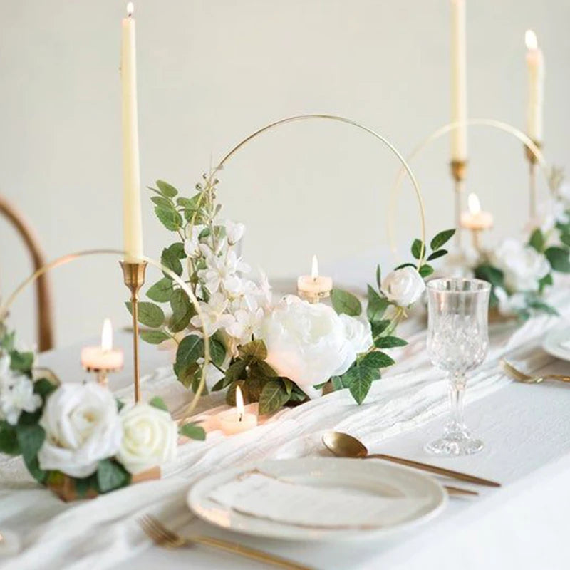 Metall Blumen Reifen Mittelstück Für Tischdekoration 15 30 cm