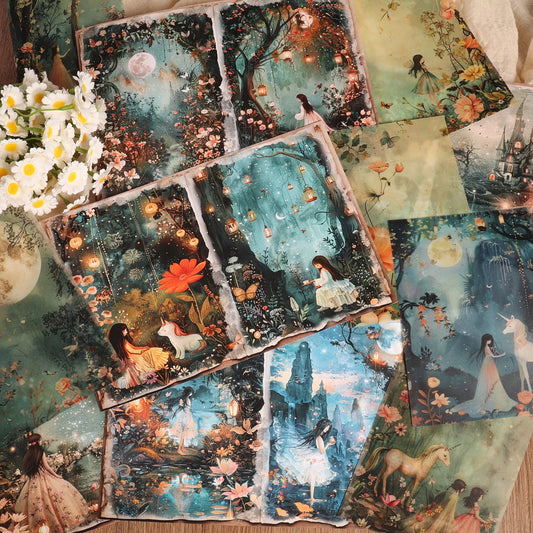 Set mit A5-Deko- und Transparentpapieren für kreatives Scrapbooking